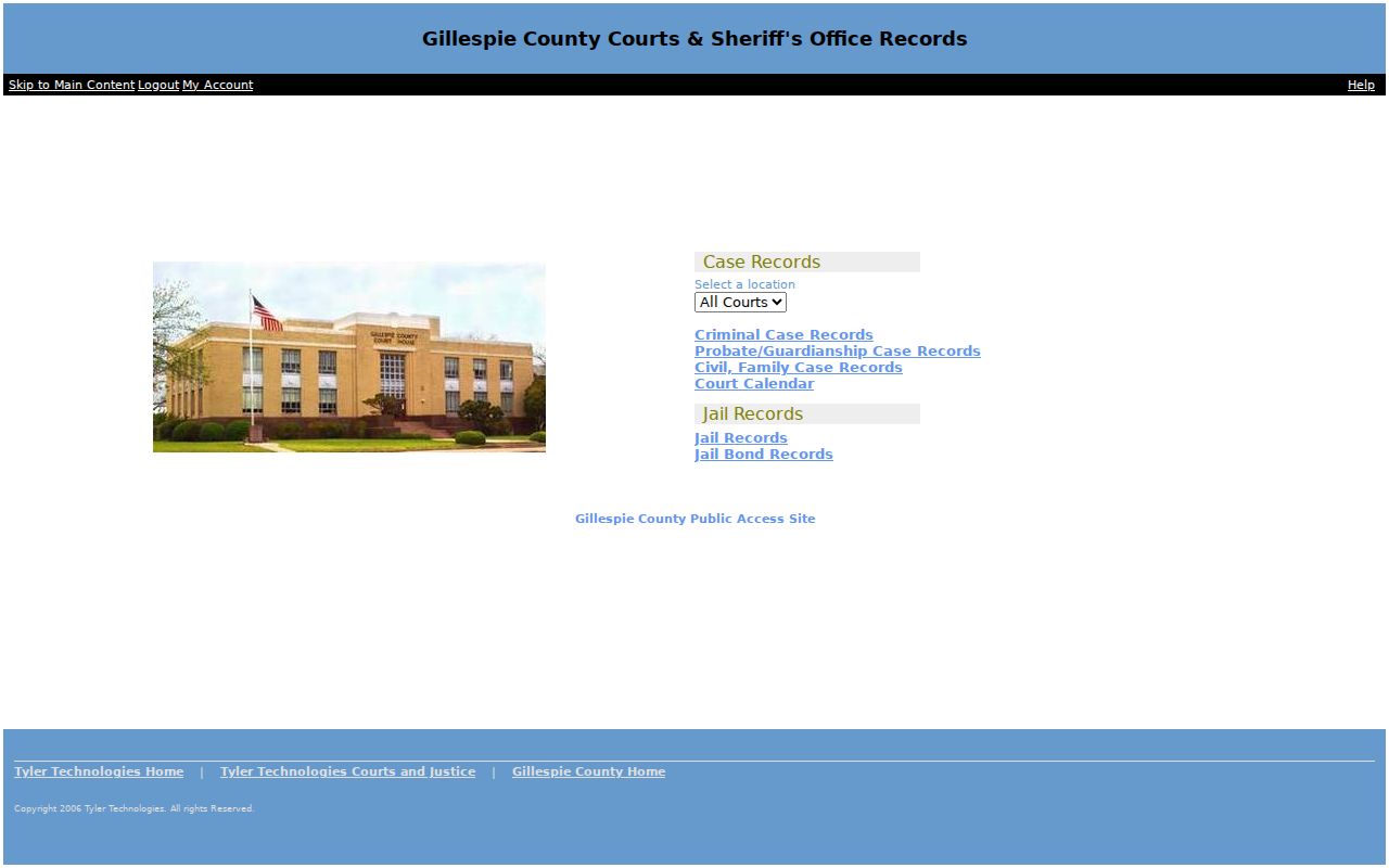 Gillespie County criminal court case search portal